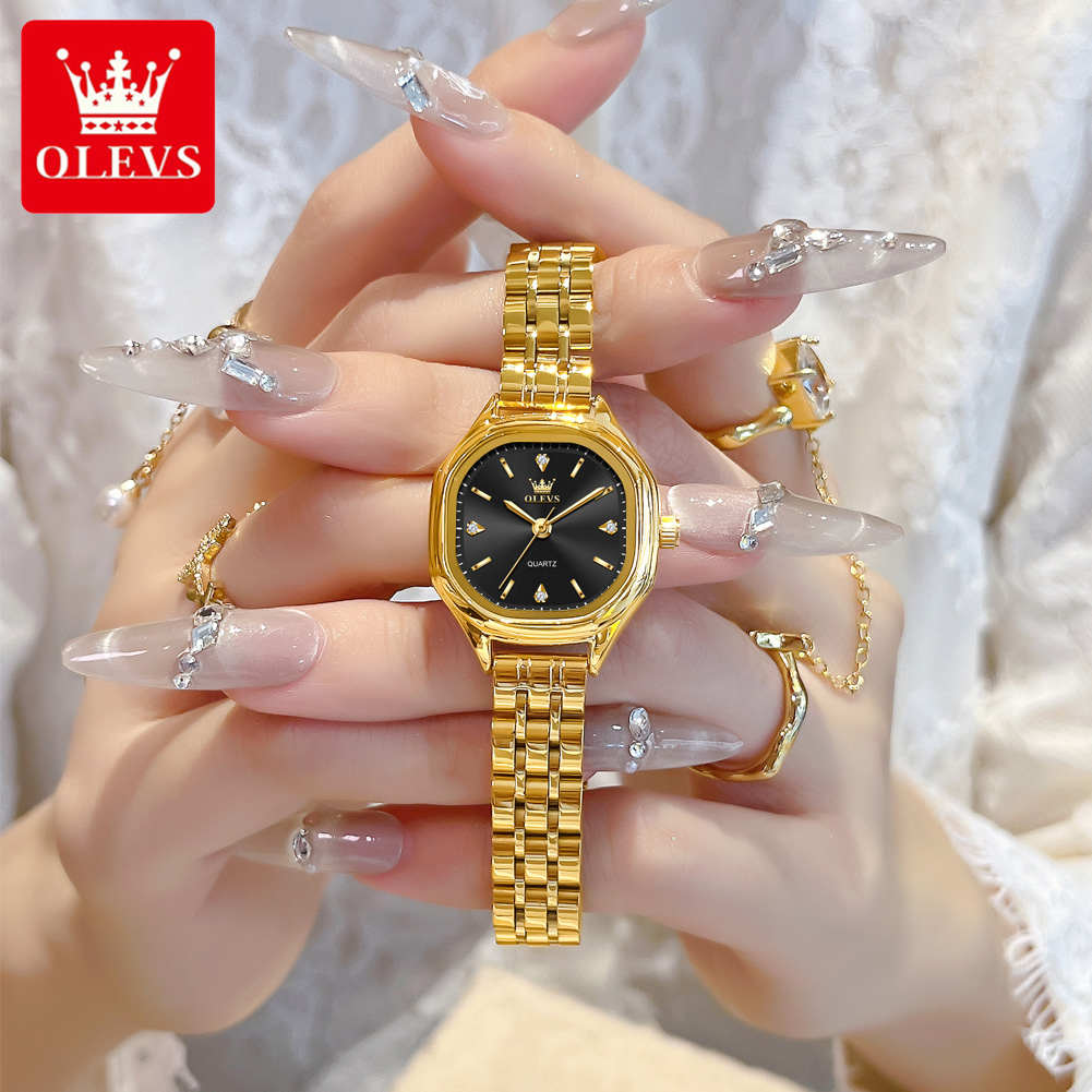 Mens Fashion Watch - Jam Tangan Wanita OLEVS 5888 Emas