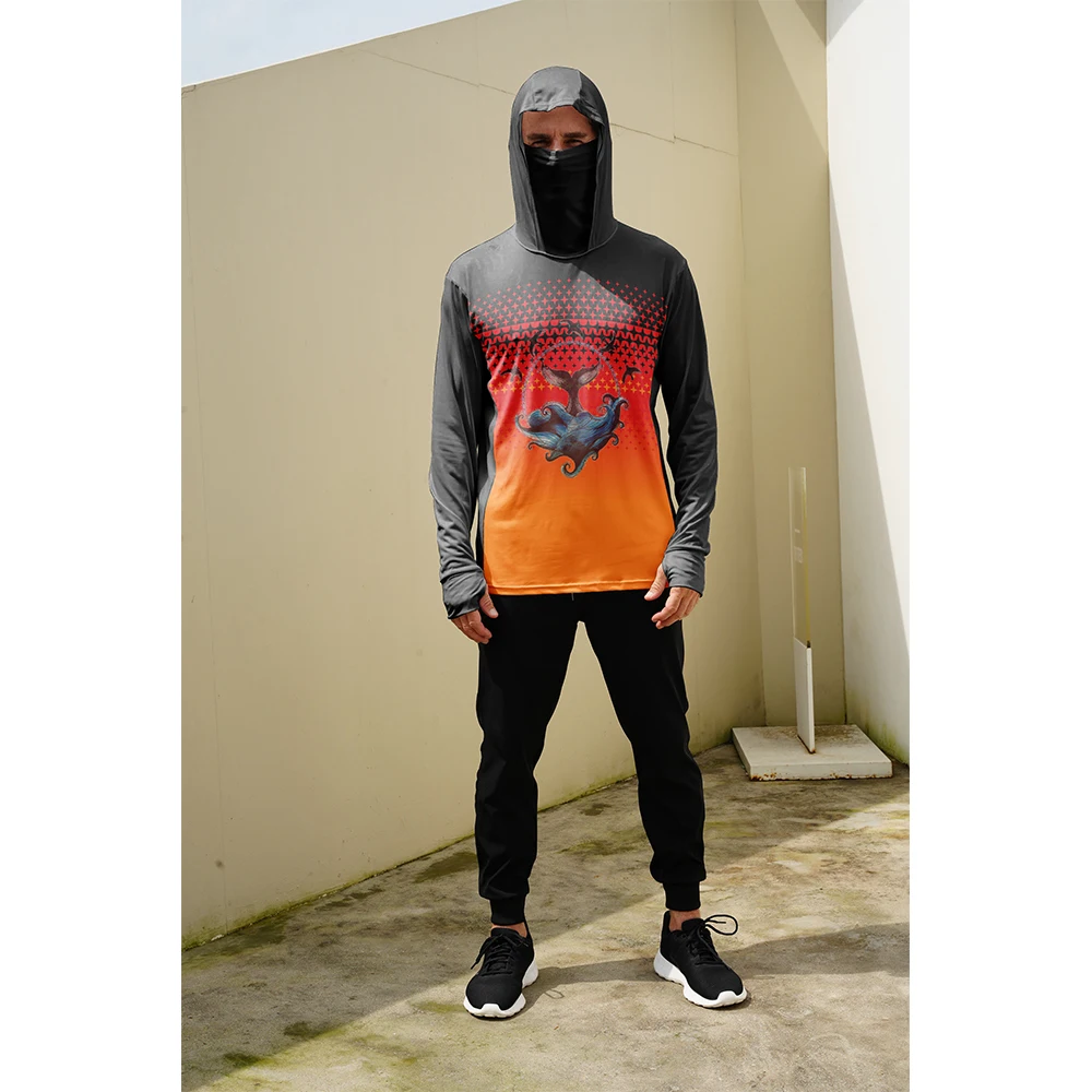 Men'S Fashion T Shirts - Kaos Pancing Pria Pelindung Matahari Hoodie