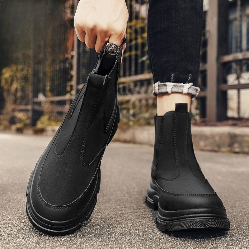 Men'S Fashion Deals - Sepatu bot pendek berpotongan tinggi untuk