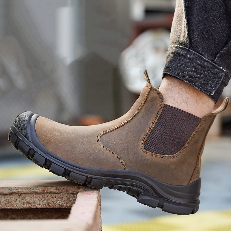 Fashion Men'S Boots - Sepatu Bot Kerja Penutup Kaki Baja