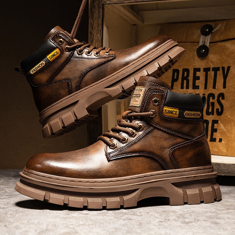 Fashion Men'S Boots - Sepatu Bot Pergelangan Kaki Platform Pria