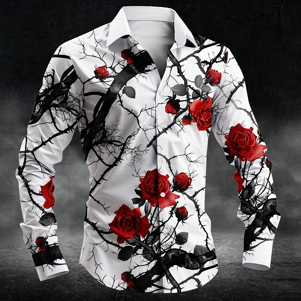 Men'S Fashion Tips - Kemeja Pria Lengan Panjang Motif Bunga