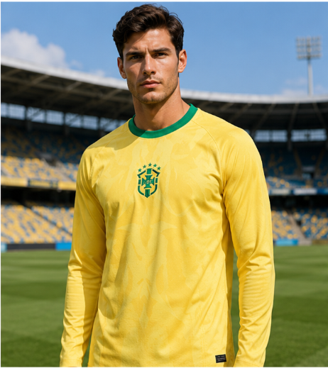 Mens Fashion Trend - Kaos Sepak Bola Lengan Panjang Edisi