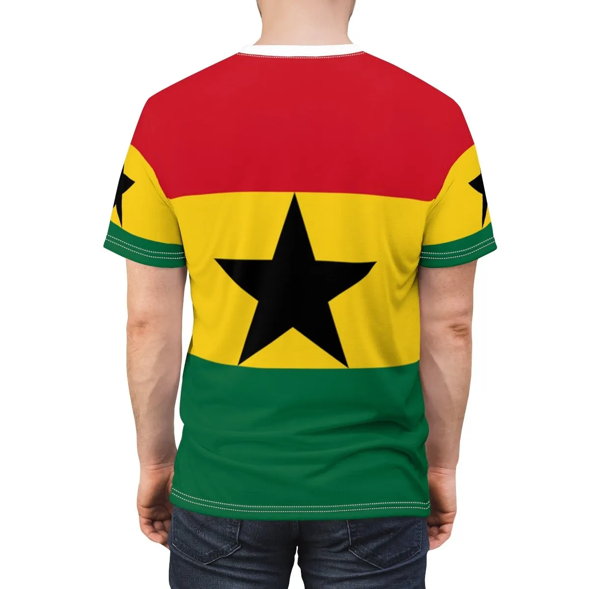 Kaus 3D Bendera Ghana Antik Ab - Mens Fashion Dress Shirts ulasan dan harga