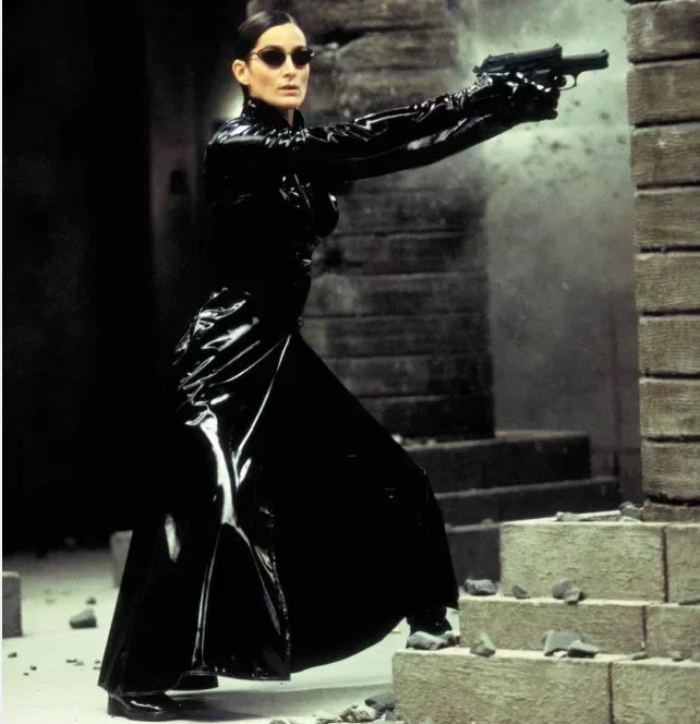 Jas Kulit PVC Hitam Mengkilap  - Trench Coat Men ulasan dan harga