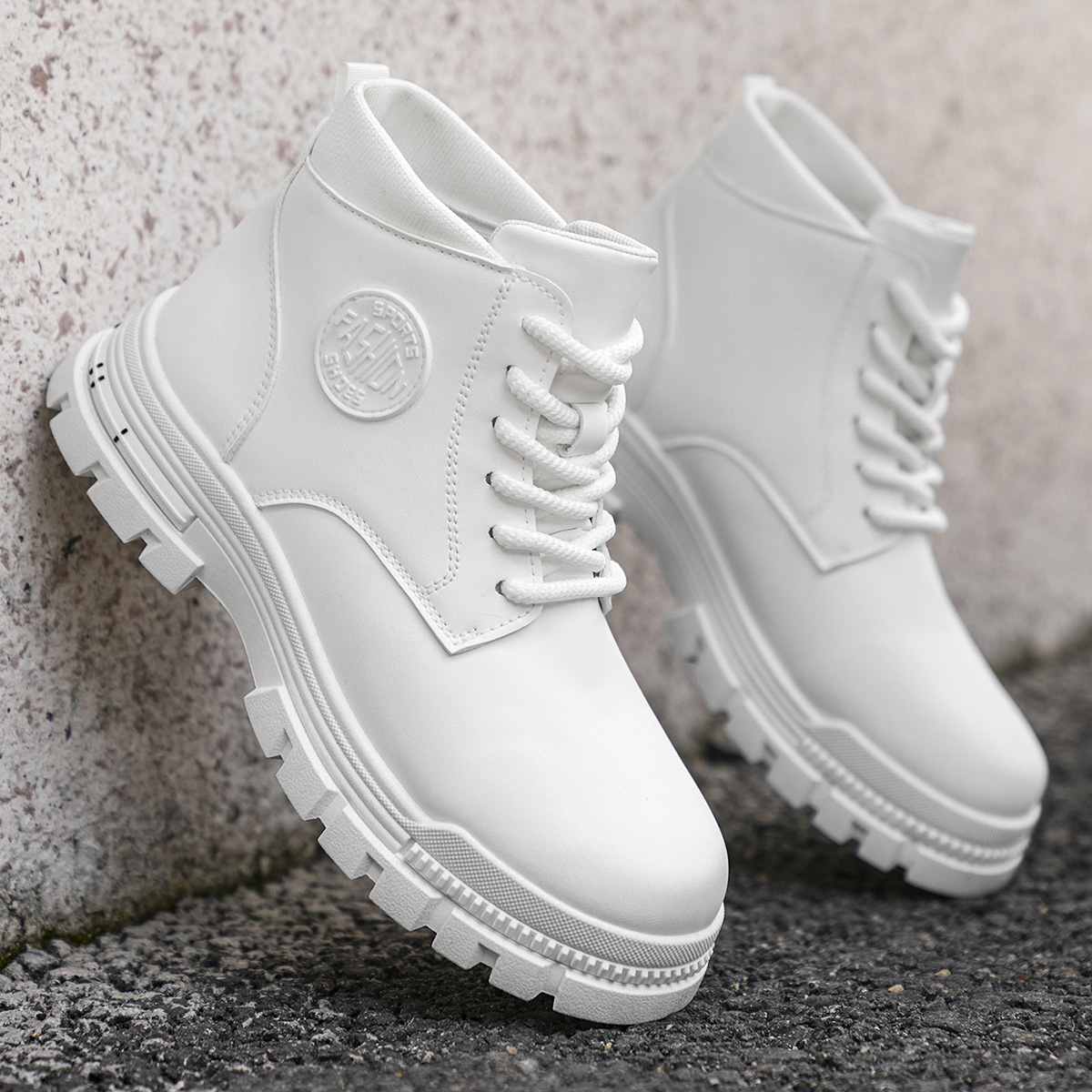 Sepatu Bot Motor Putih Pria Mo - Fashion Men'S Boots ulasan dan harga