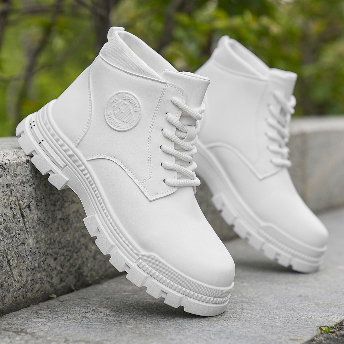 Sepatu Bot Motor Putih Pria Mo - Fashion Men'S Boots ulasan dan harga