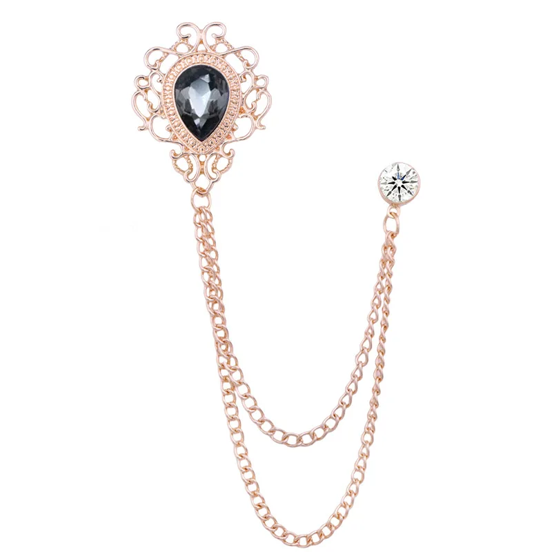 Pin Kerah Kristal Berlian Imit - Men'S Fashion Accessories ulasan dan harga