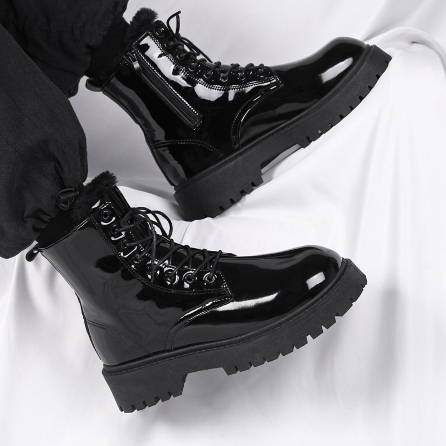 Sepatu bot pria berbulu hangat - Men'S Fashion Plus ulasan dan harga