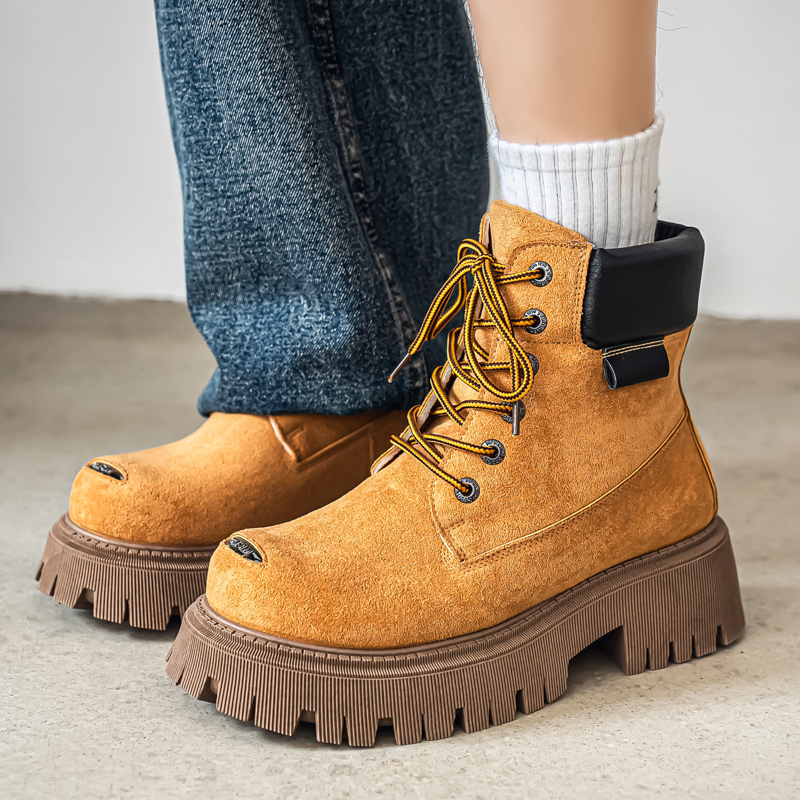 Sepatu Bot Tinggi Klasik Kulit - Fashion Men'S Boots ulasan dan harga