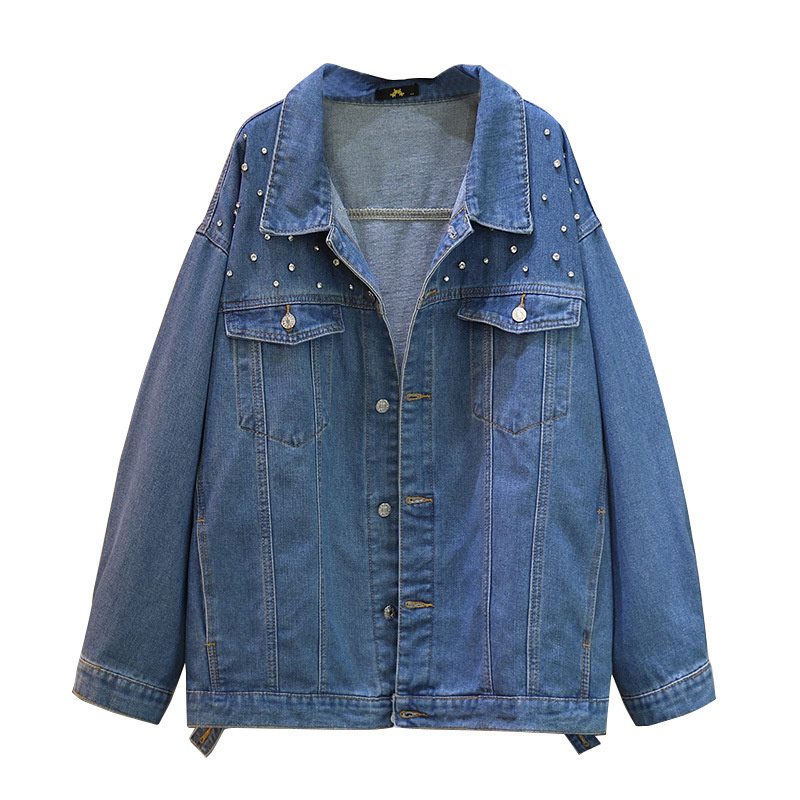 Jaket Denim XXL-6XL wanita, ma - Denim Jacket Vintage ulasan dan harga