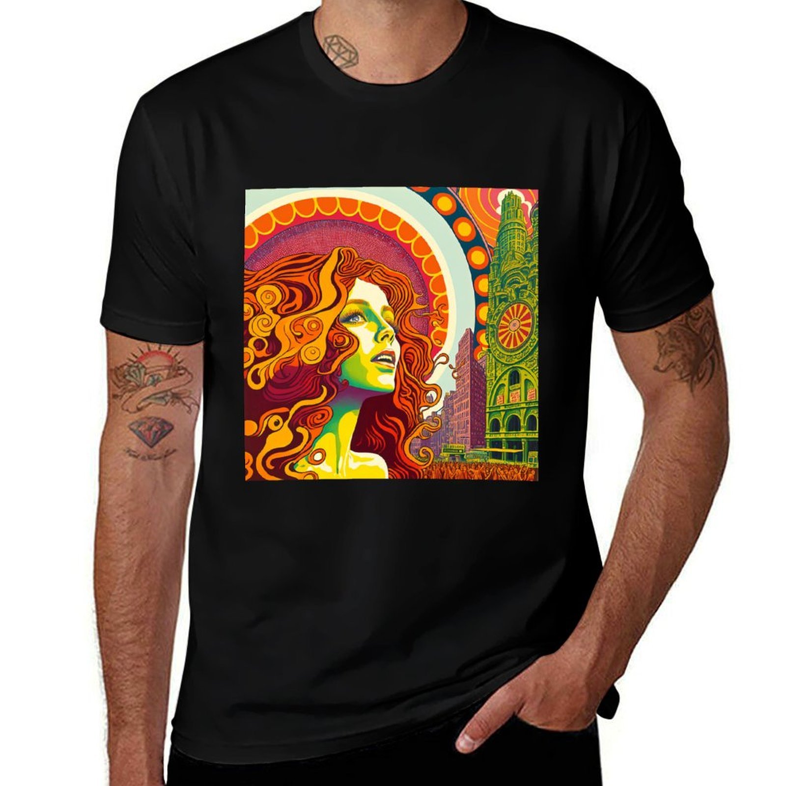 Retro NYC 1970-an, Kaos Fashio - Men'S Fashion Nyc ulasan dan harga