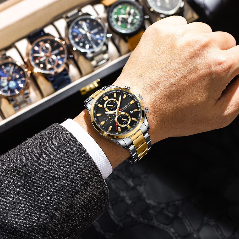CURREN Jam Tangan Olahraga Chr - Mens Fashion Watch ulasan dan harga