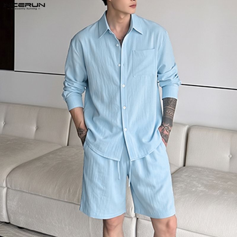 INCERUN Setelan Pria Warna Sol - Track Suit Men ulasan dan harga