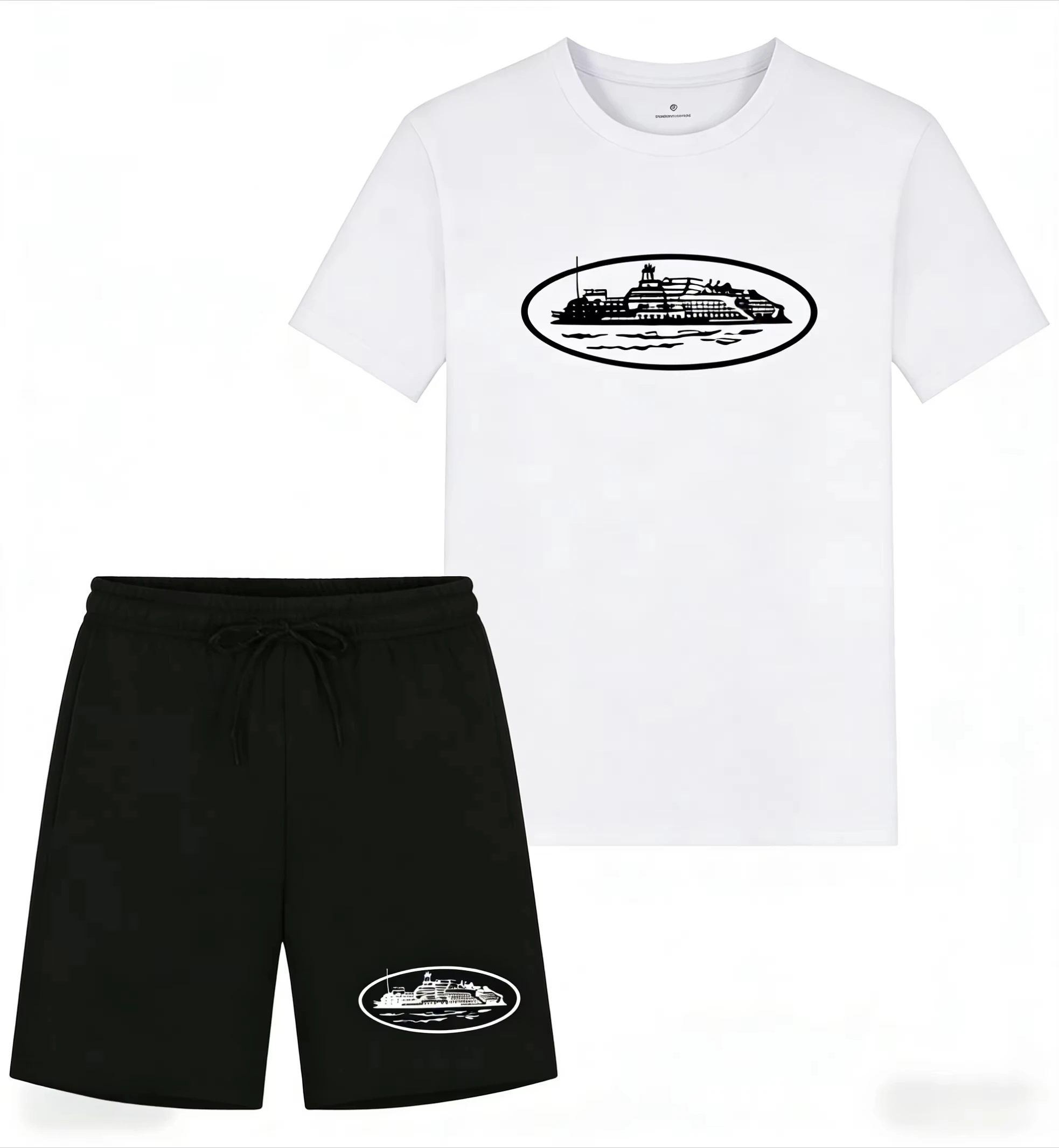 Kaos dan Celana Pendek Motif P - Men'S Fashion Looks ulasan dan harga