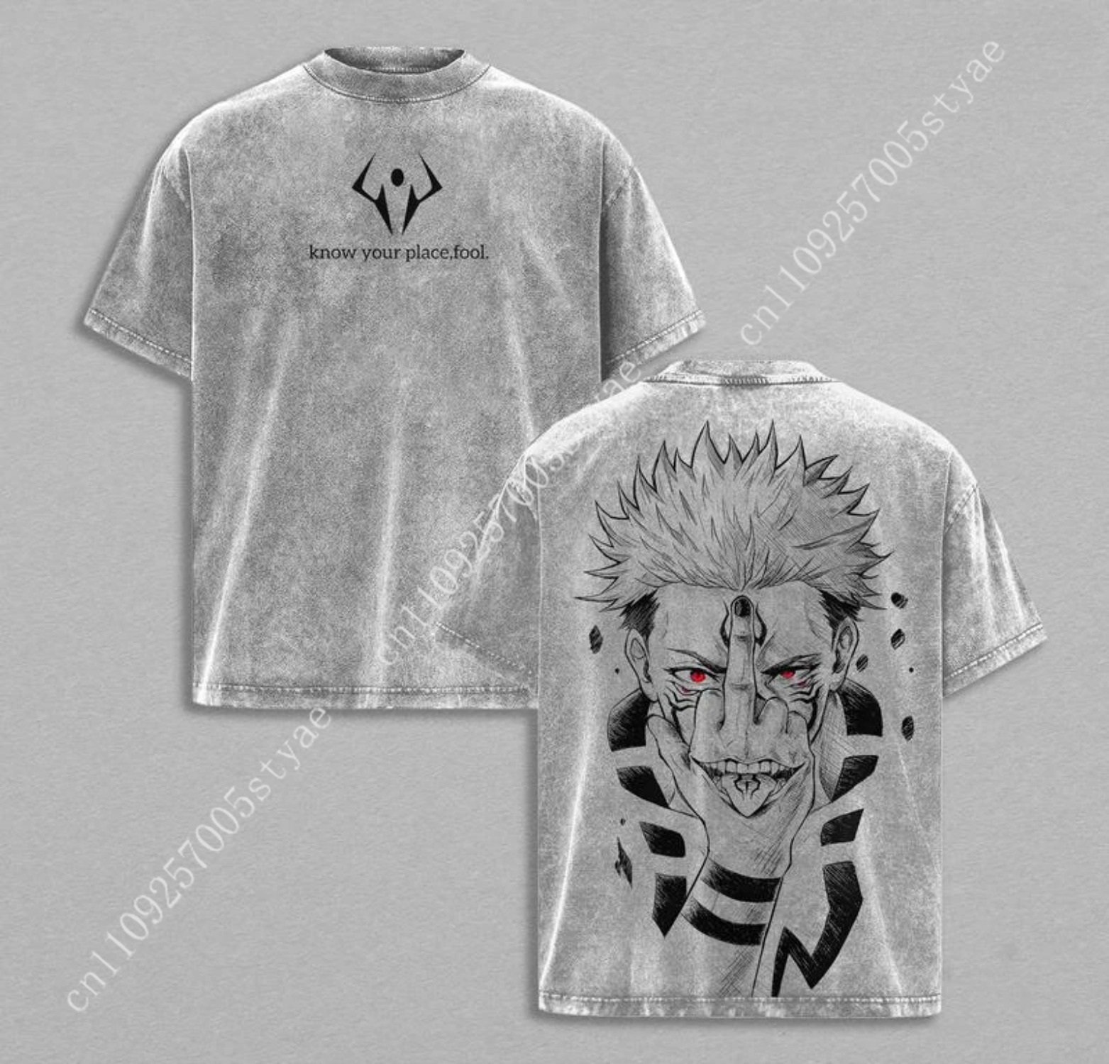Kaos Grafis Anime Ryomen Sukun - Graphic Tee Oversized ulasan dan harga