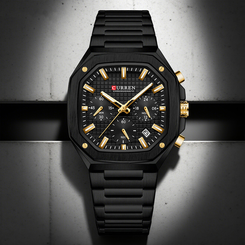 CURREN Jam Tangan Chrono Perse - Mens Fashion Watch ulasan dan harga