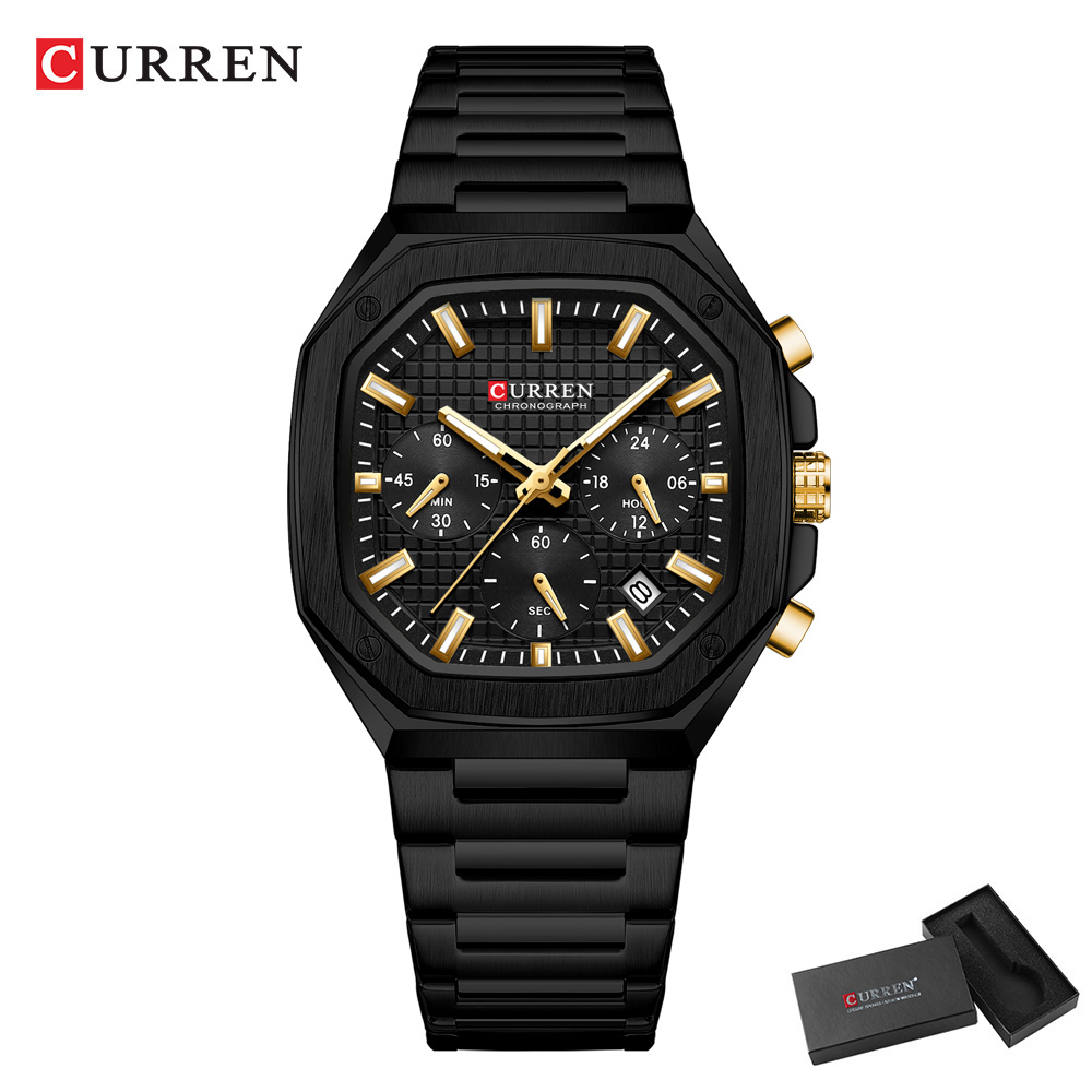 CURREN Jam Tangan Chrono Perse - Mens Fashion Watch ulasan dan harga