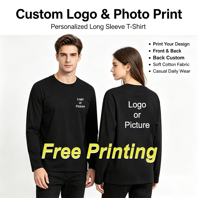 Kaus Lengan Panjang Katun Kust - Men'S Fashion T Shirts ulasan dan harga