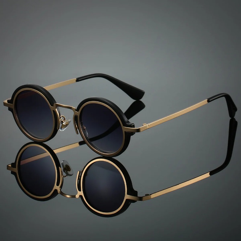 Kacamata Hitam Bingkai Bulat L - Men'S Fashion Accessories ulasan dan harga
