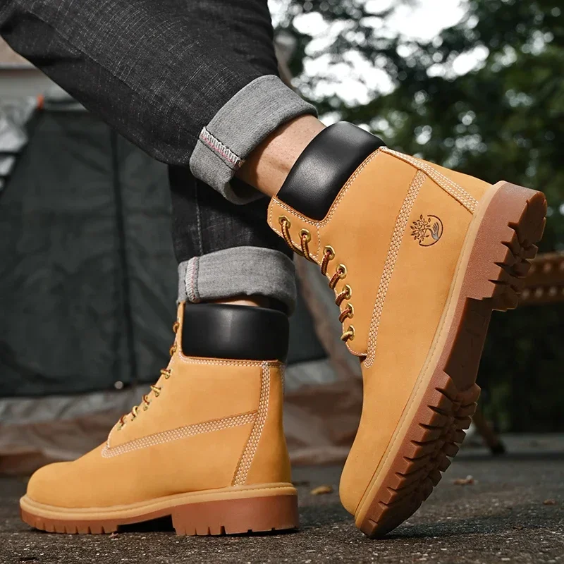 Sepatu Boots Pria High Top Ber - Mens Fashion Week ulasan dan harga