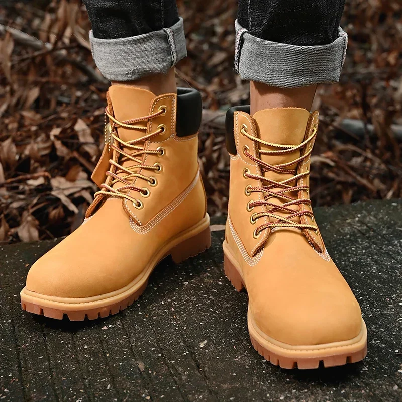 Sepatu Boots Pria High Top Ber - Mens Fashion Week ulasan dan harga