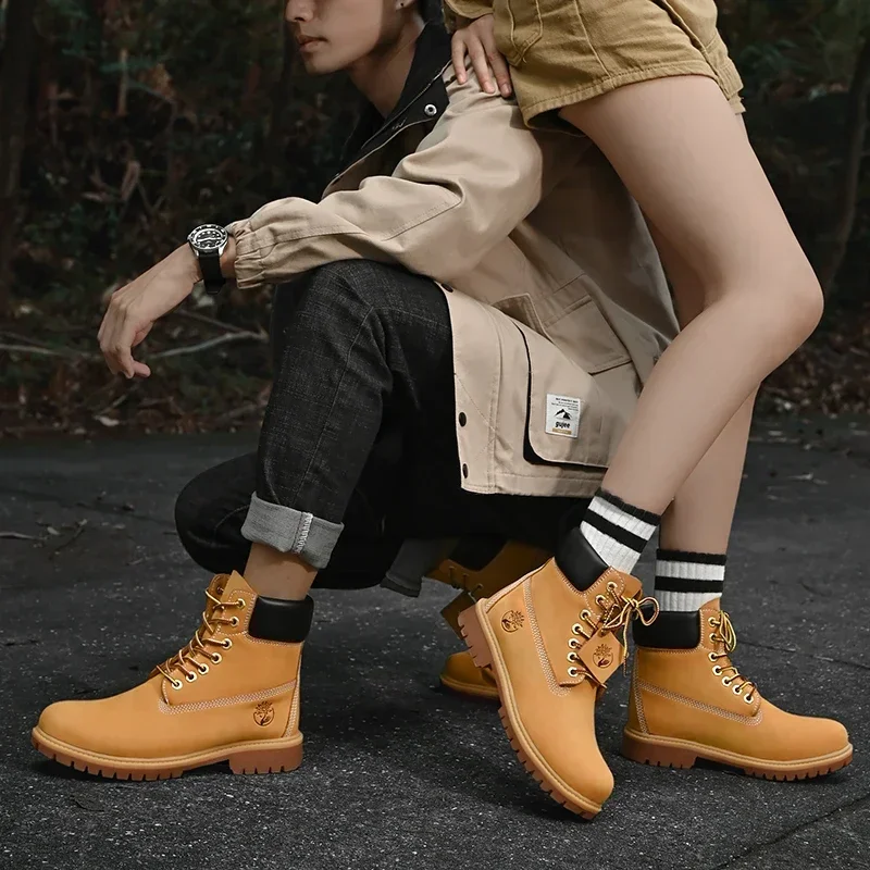 Sepatu Boots Pria High Top Ber - Mens Fashion Week ulasan dan harga
